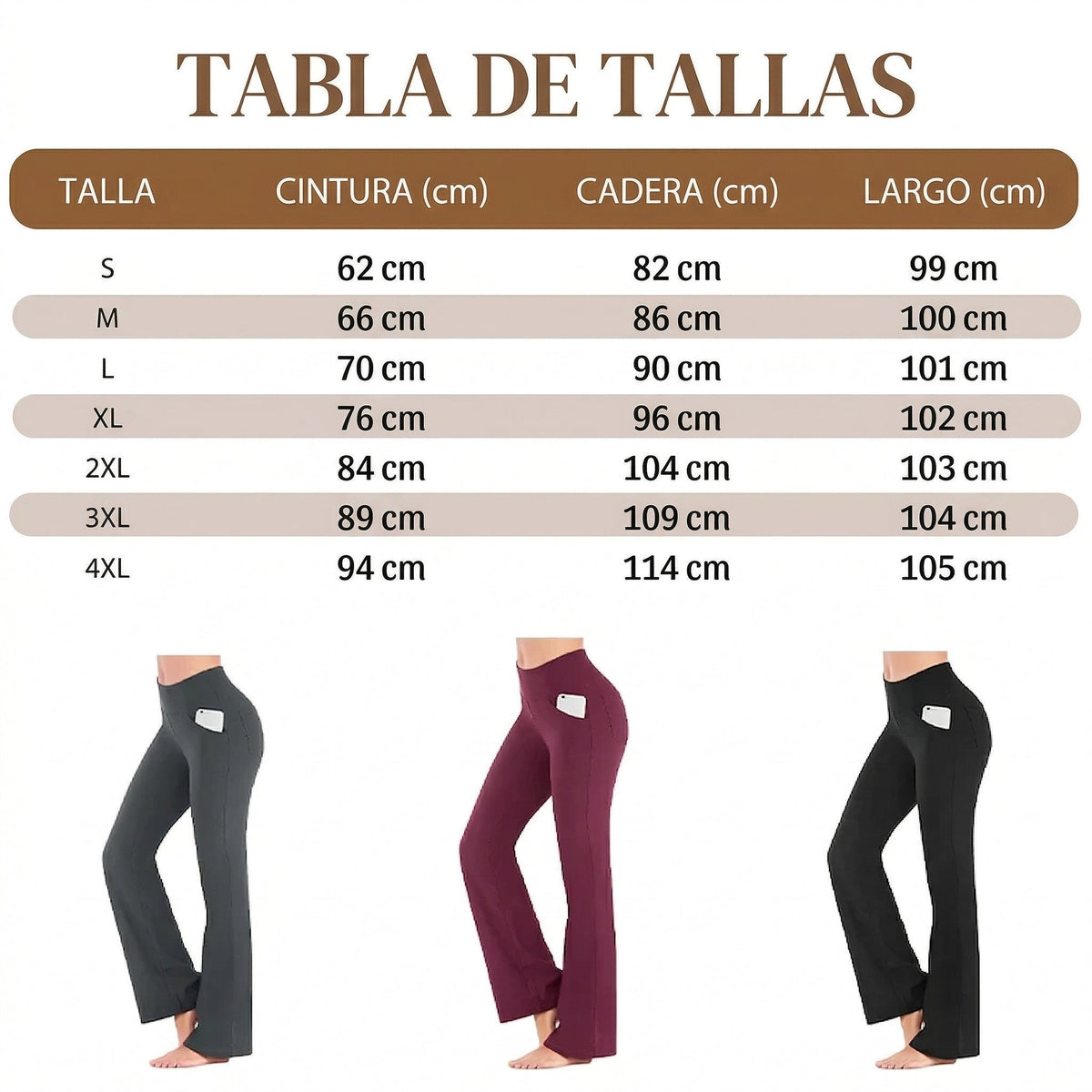 Diana - Pantalón de cintura alta elástico y corte ancho