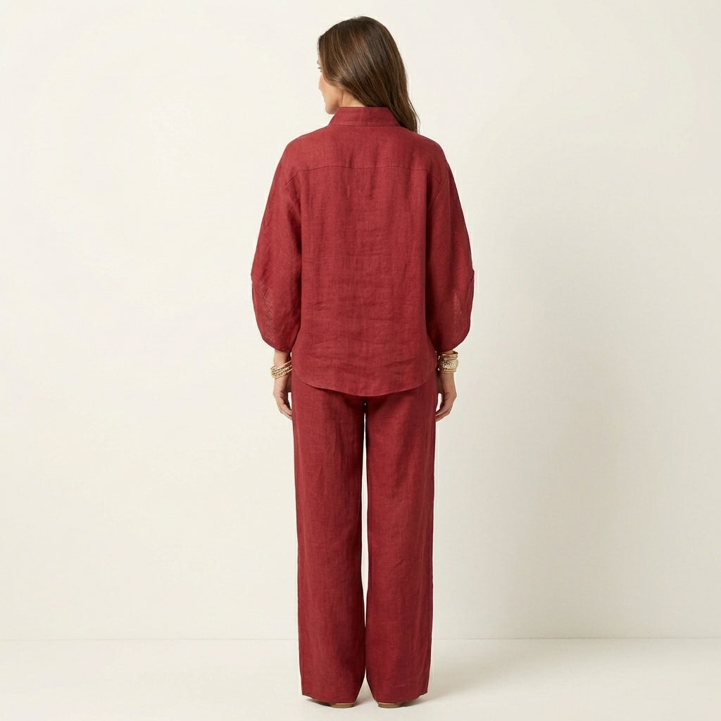 Natalia | Conjunto de Dos Piezas de Lino