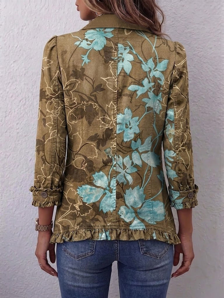 Dalia | Chaqueta Floral Degradada con Volantes
