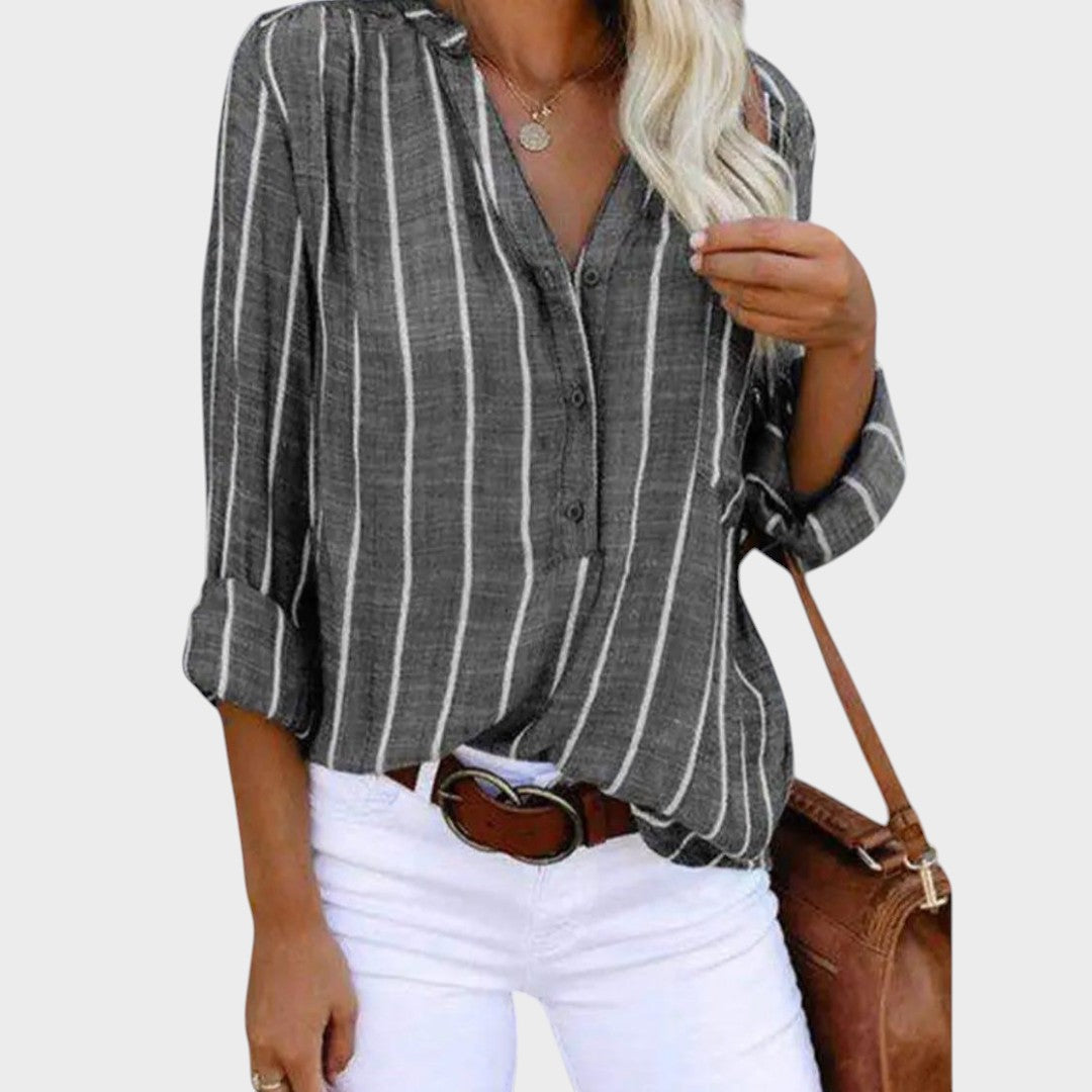 Débora - Blusa artesanal con rayas