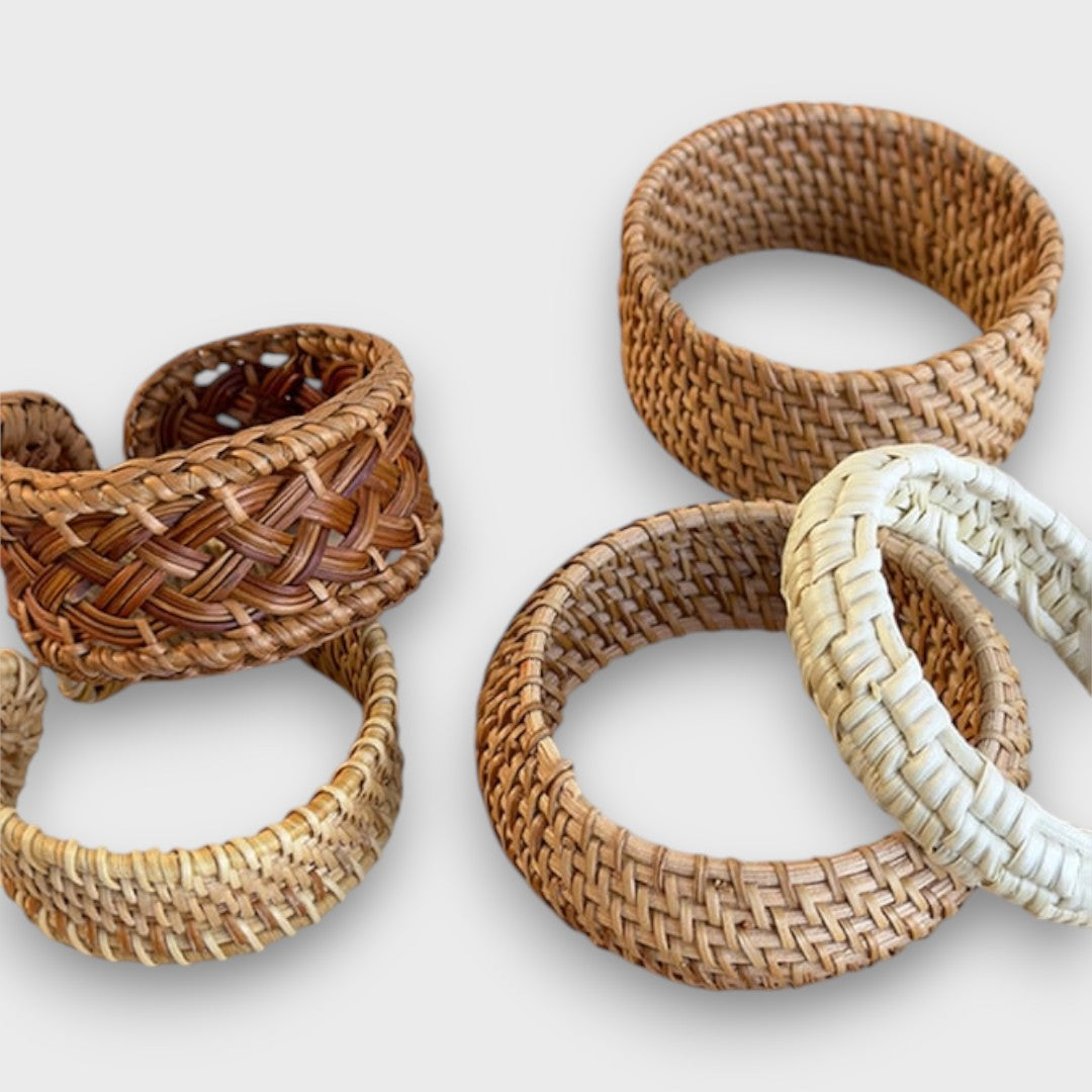 Noelia – Pulsera de Rattan Trenzado