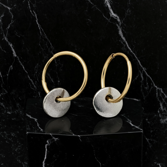 Meliora – Pendientes vintage con refinamiento bicolor