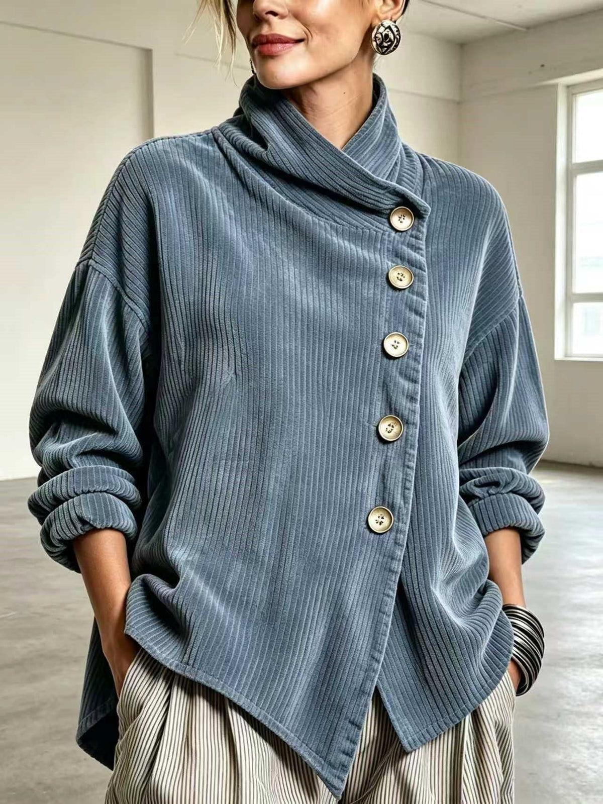Carmen | Jersey de pana con cuello alto