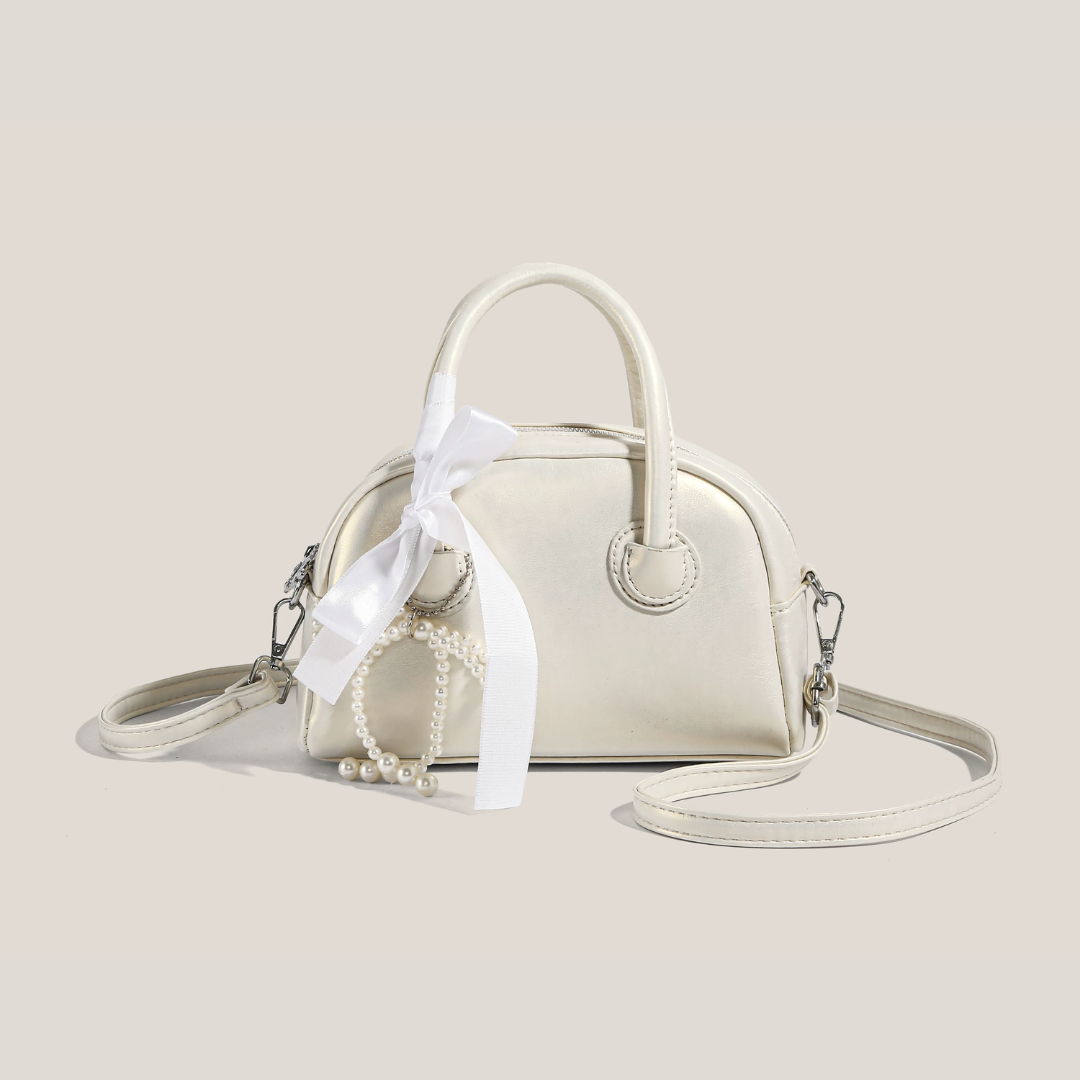 Bolso de mano metalizado Perla