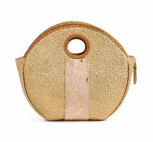 Bolso Redondo Dorado