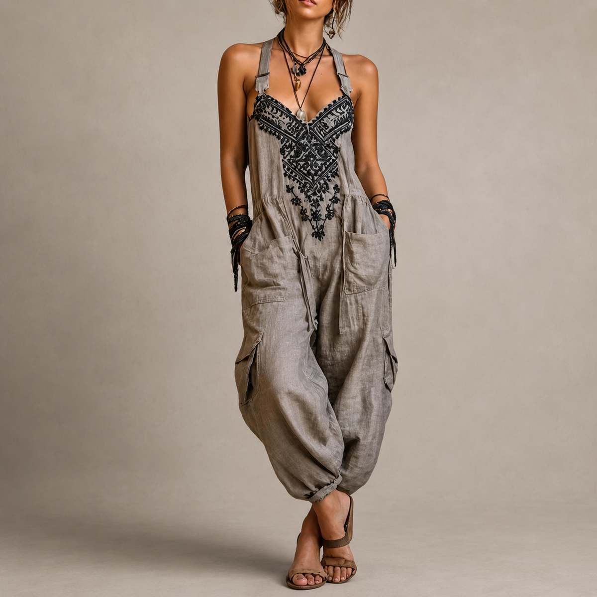 Fiamma | Mono bohemio bordado