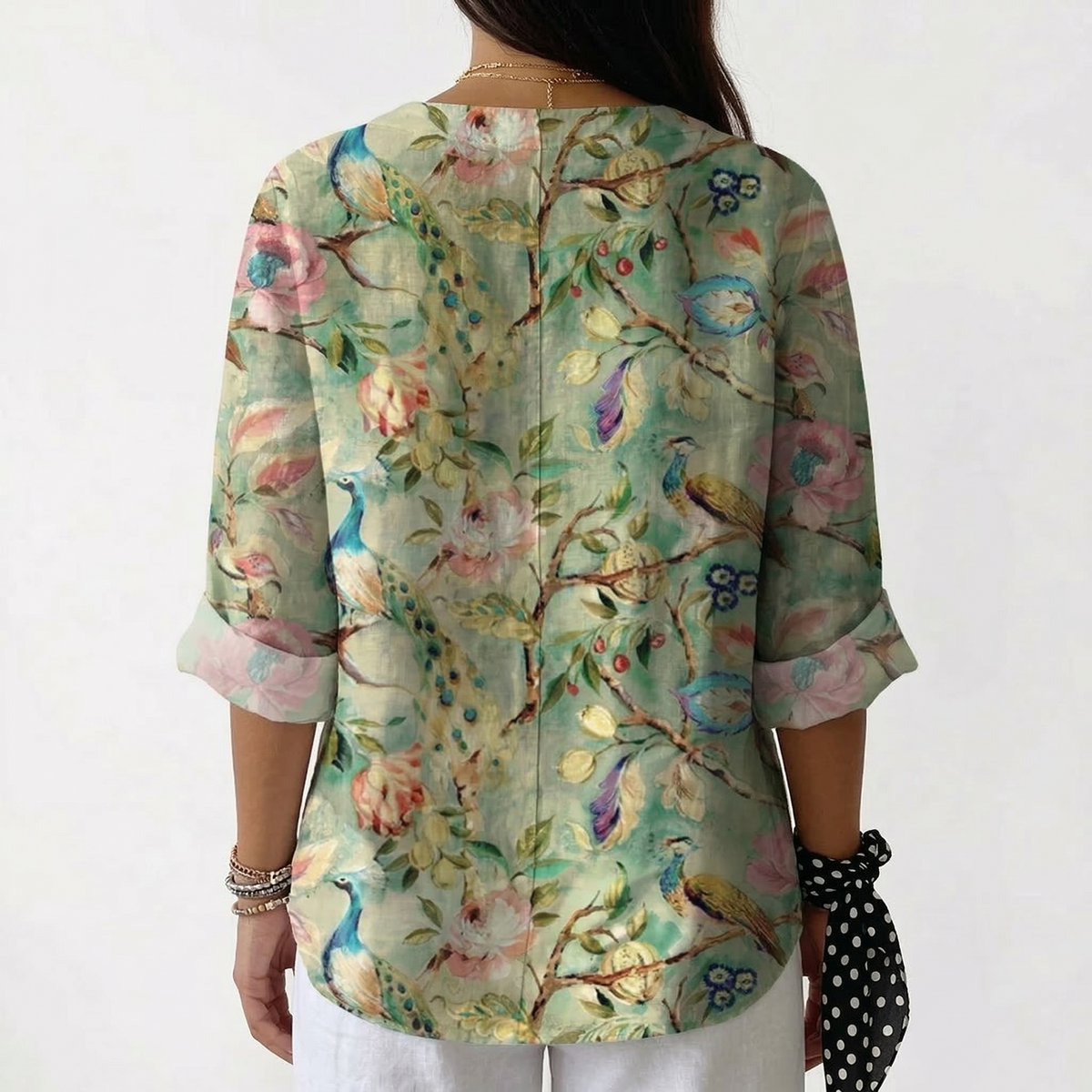 Gabriela | Blusa Floral Vibrante con Detalle de Botón