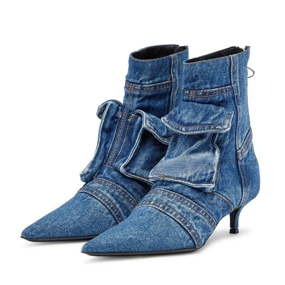 Vega - Botines de diseño cargo en tejido tejano