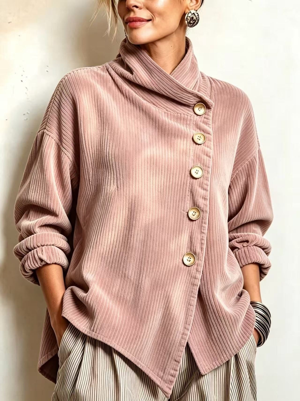 Carmen | Jersey de pana con cuello alto