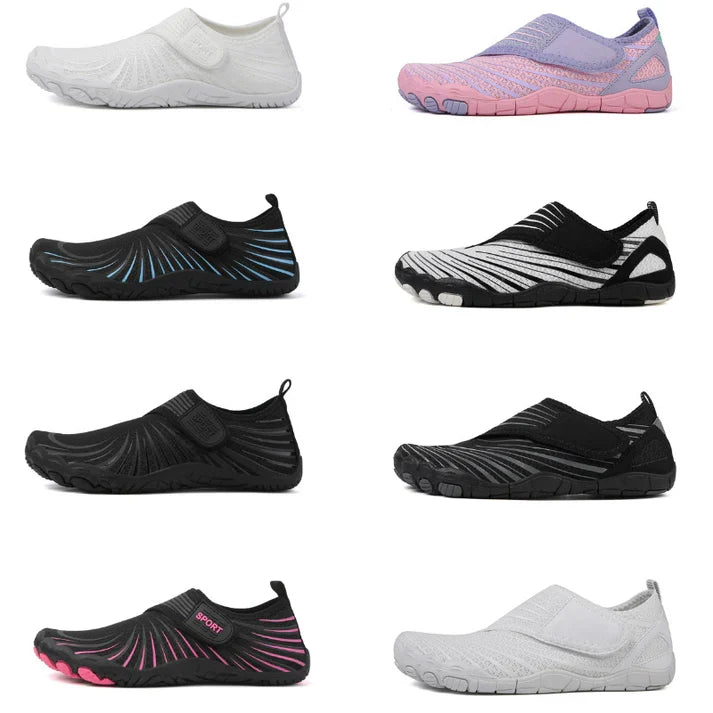 Elia - Zapatillas barefoot de senderismo antideslizantes y cómodas