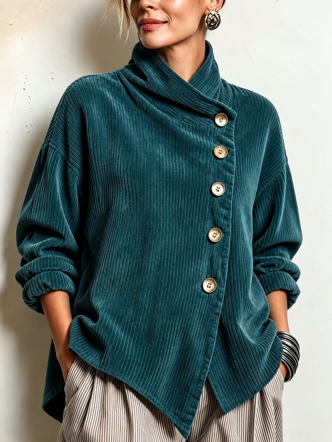 Carmen | Jersey de pana con cuello alto