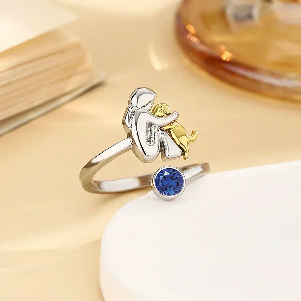 Elisa - Anillo con ícono de perro