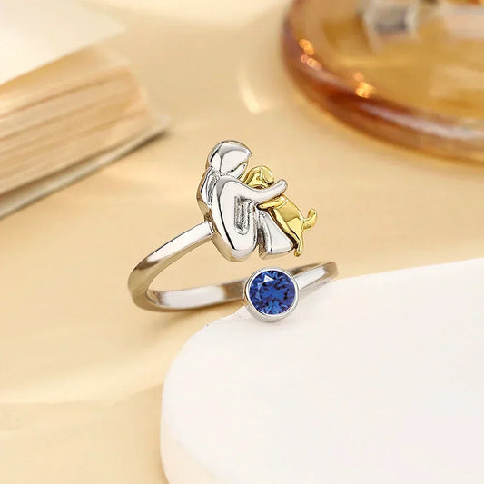 Elisa - Anillo con ícono de perro
