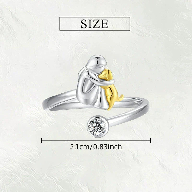 Elisa - Anillo con ícono de perro