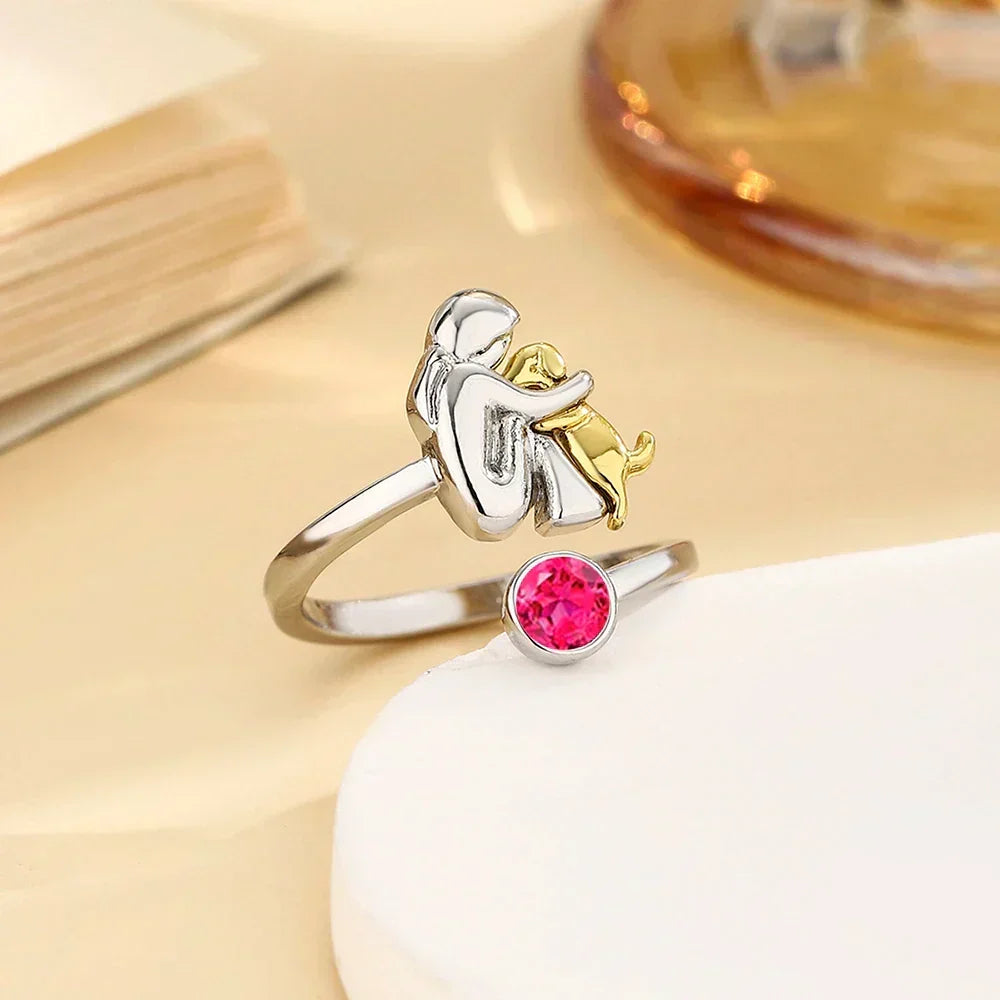 Elisa - Anillo con ícono de perro