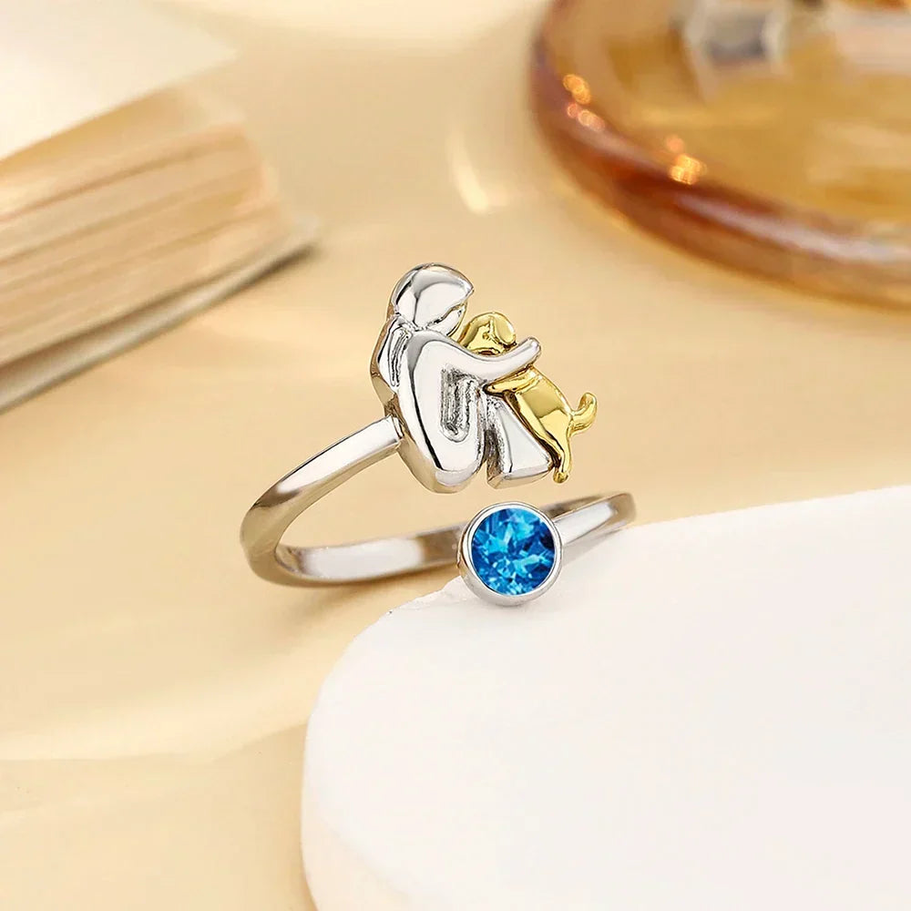 Elisa - Anillo con ícono de perro