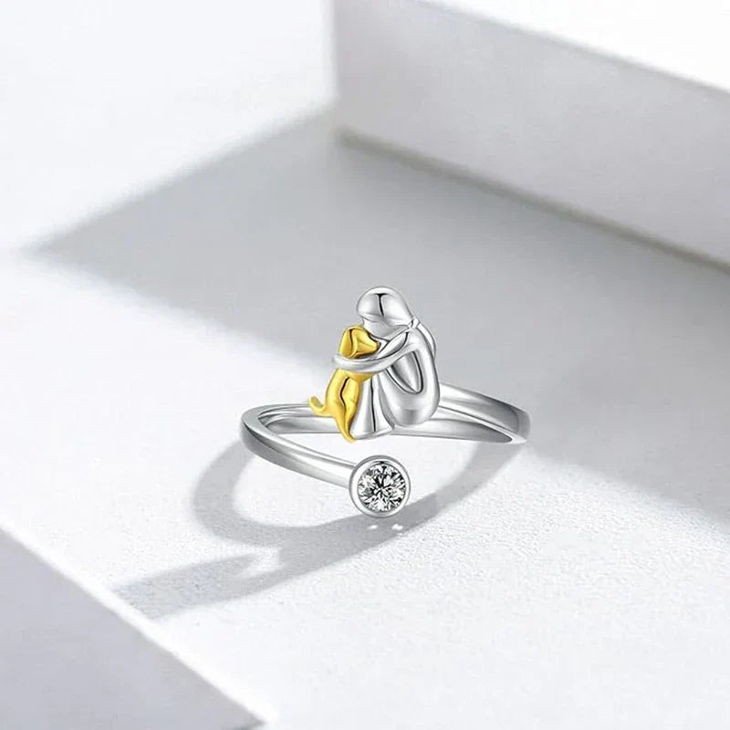 Elisa - Anillo con ícono de perro