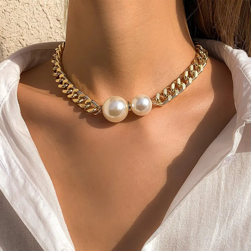 Collar de cadena de perlas Margaux