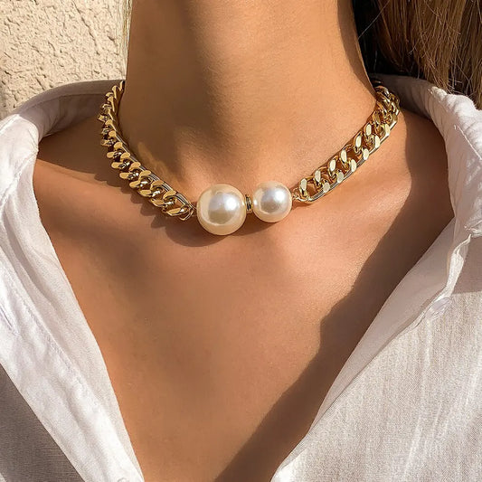 Collar de cadena de perlas Margaux
