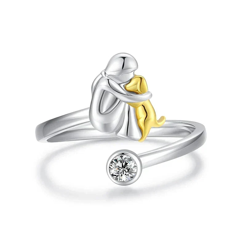 Elisa - Anillo con ícono de perro