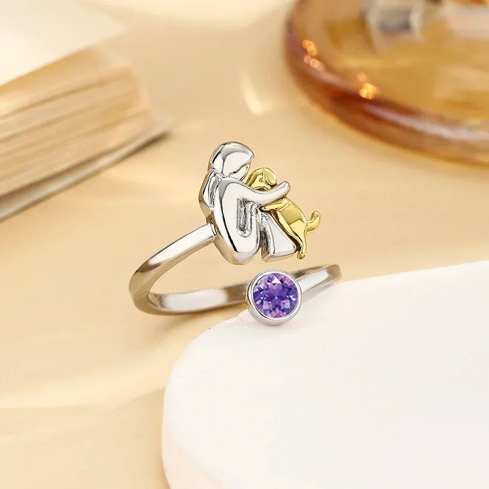 Elisa - Anillo con ícono de perro