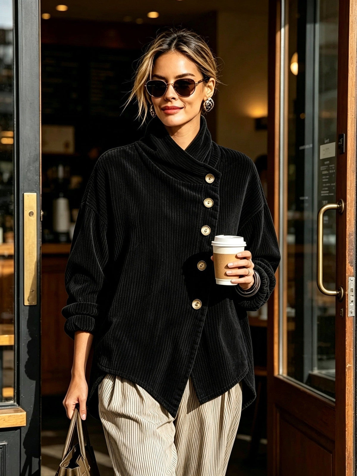 Carmen | Jersey de pana con cuello alto