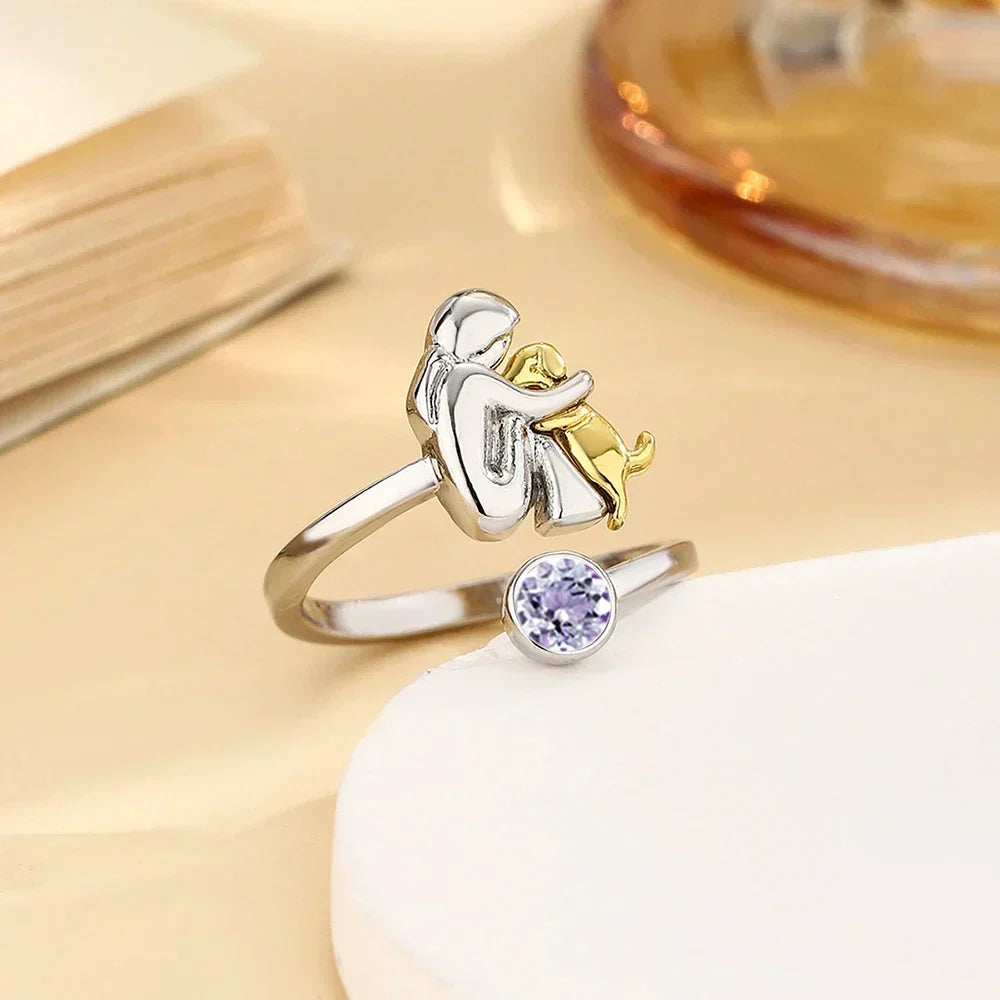 Elisa - Anillo con ícono de perro