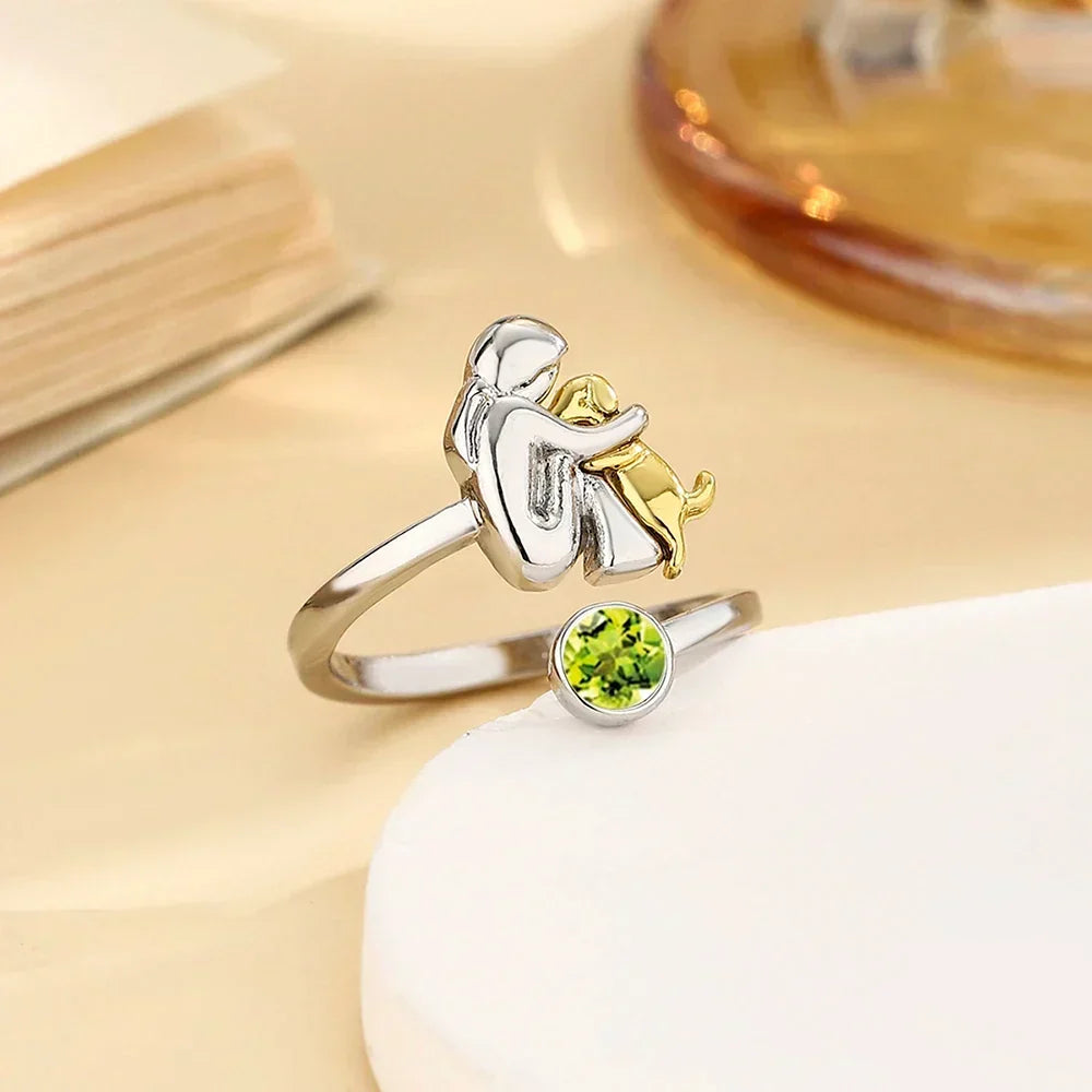 Elisa - Anillo con ícono de perro