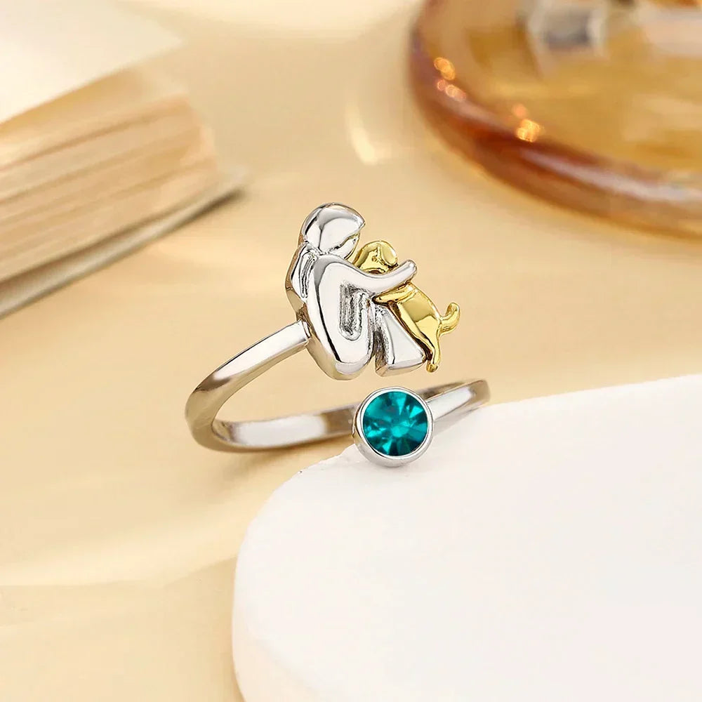 Elisa - Anillo con ícono de perro