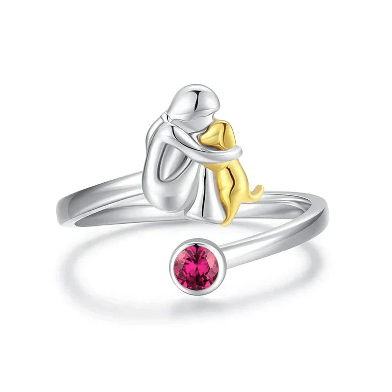 Elisa - Anillo con ícono de perro