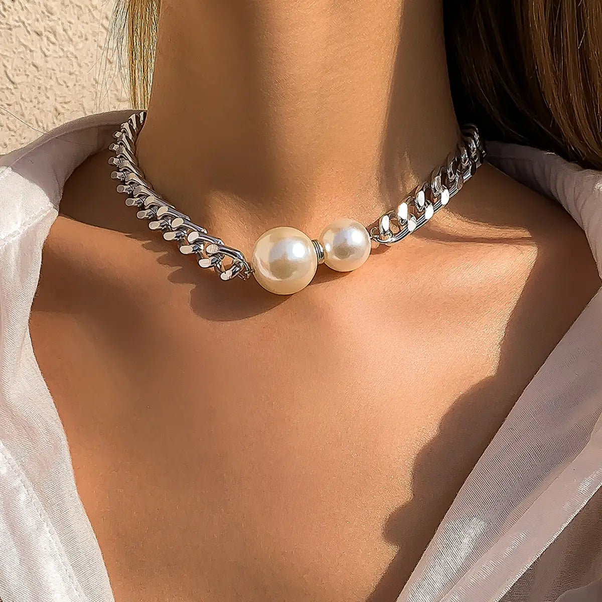 Collar de cadena de perlas Margaux