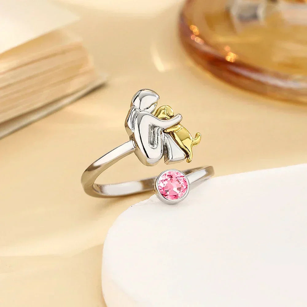 Elisa - Anillo con ícono de perro