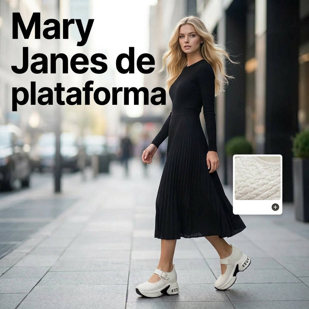Nora - Mary Janes de plataforma transpirables y cómodas