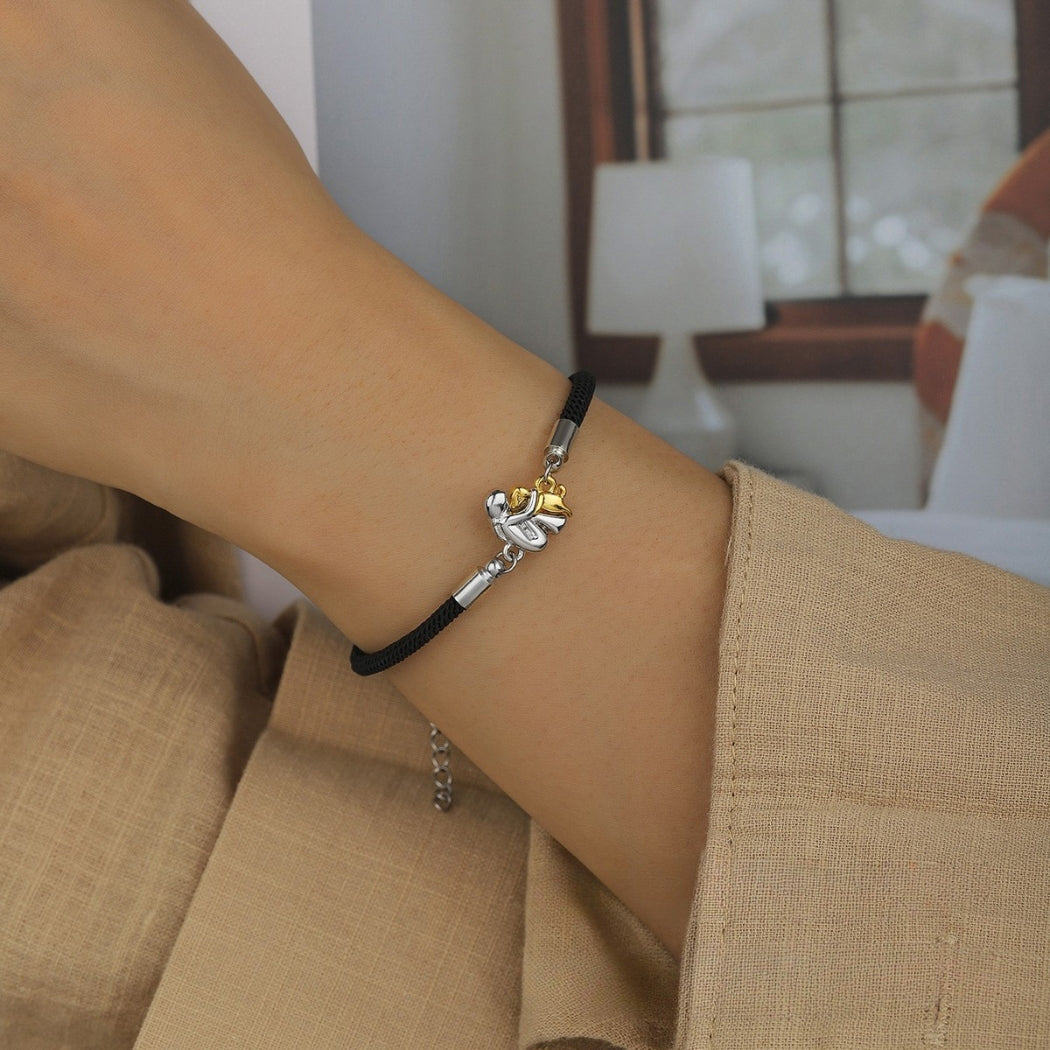 Elisa - Pulsera con cordón e ícono de perro