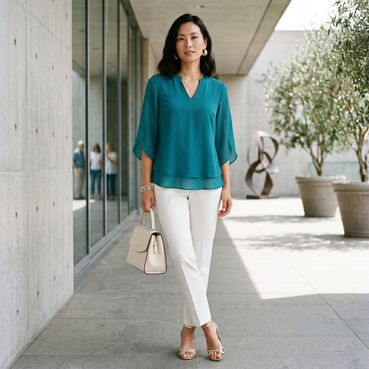 Francisca | Blusa con mangas de volantes