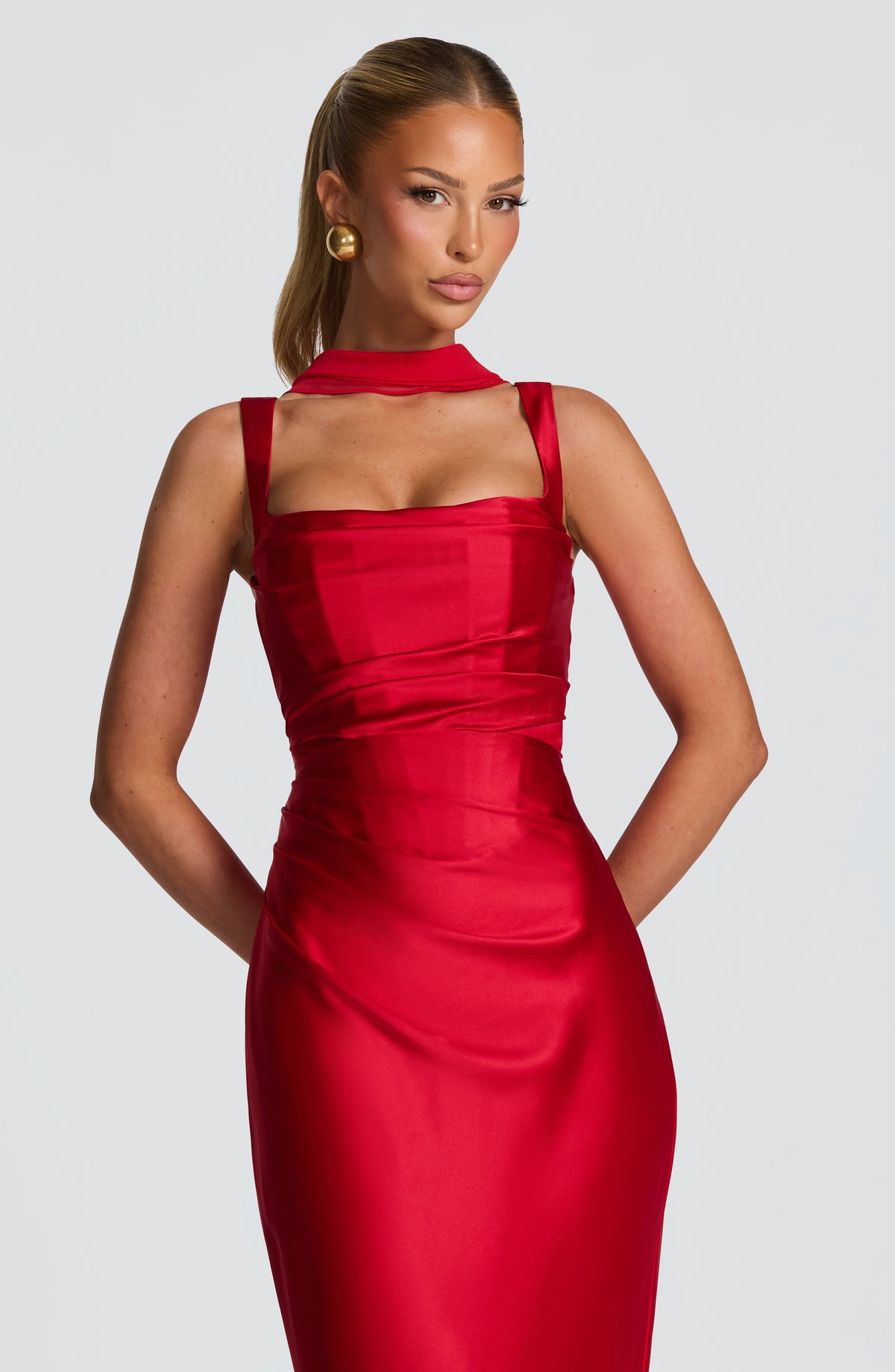 Carlota™ - Vestido Largo de Satén