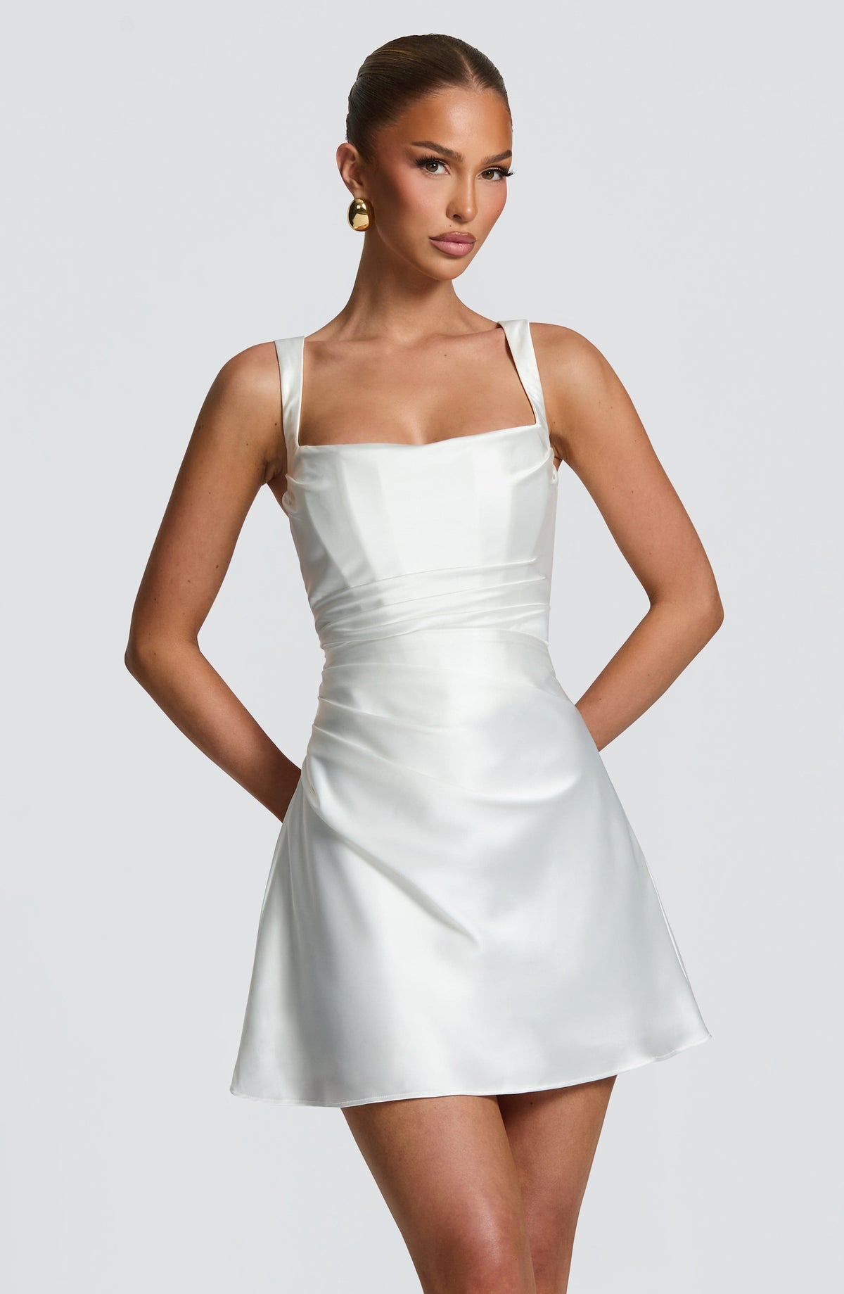Carlota™ - Vestido Corto de Satén