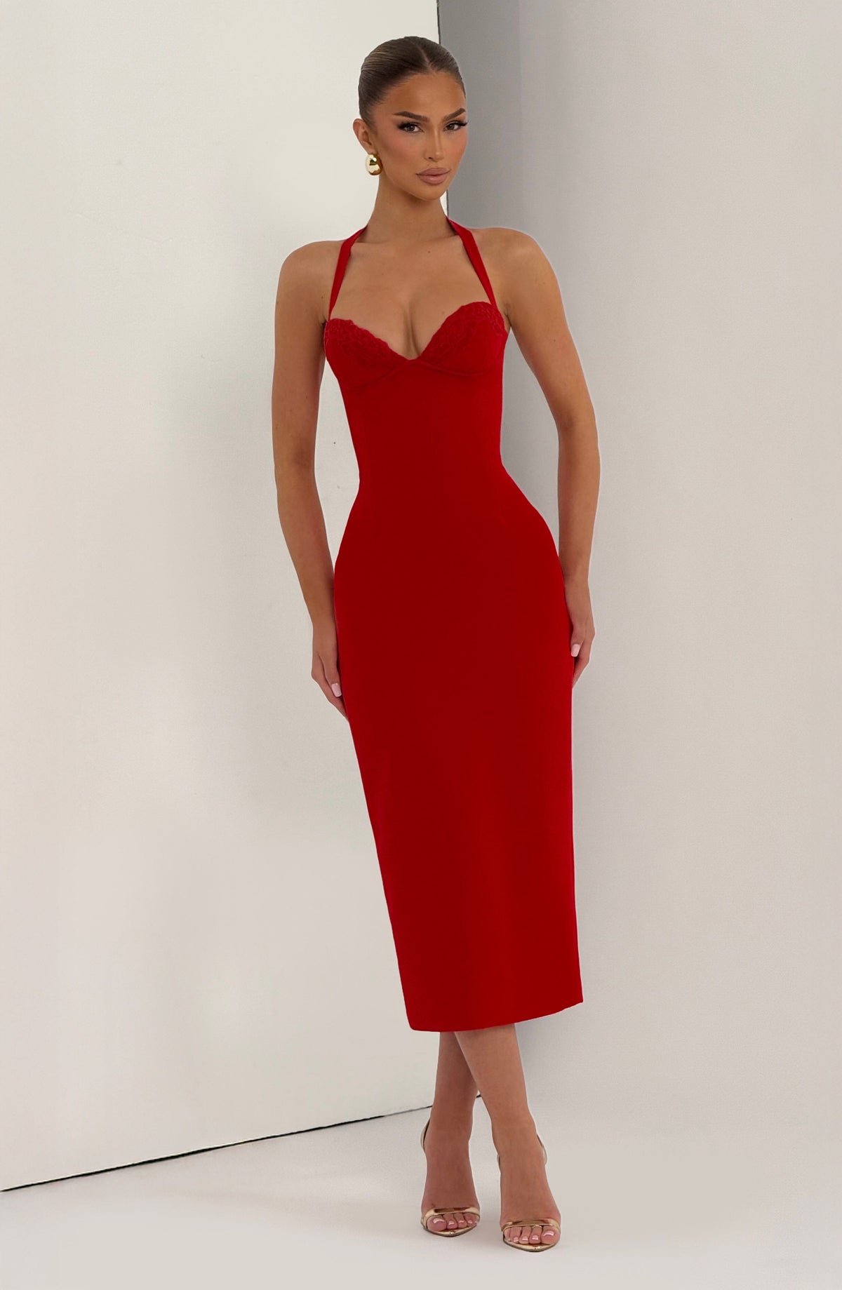 Celia™ - Vestido Midi de Crepé