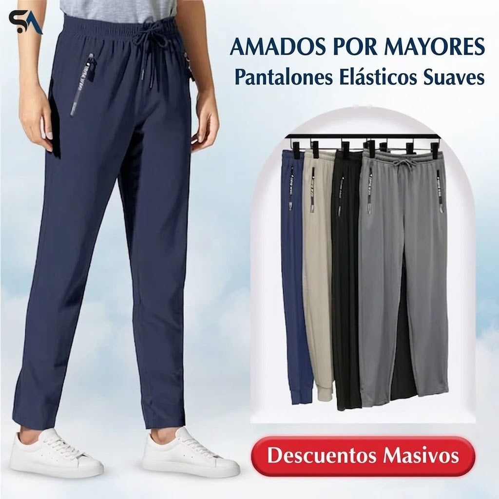Noa - pantalón casual unisex, extremadamente suave y flexible con caída elegante