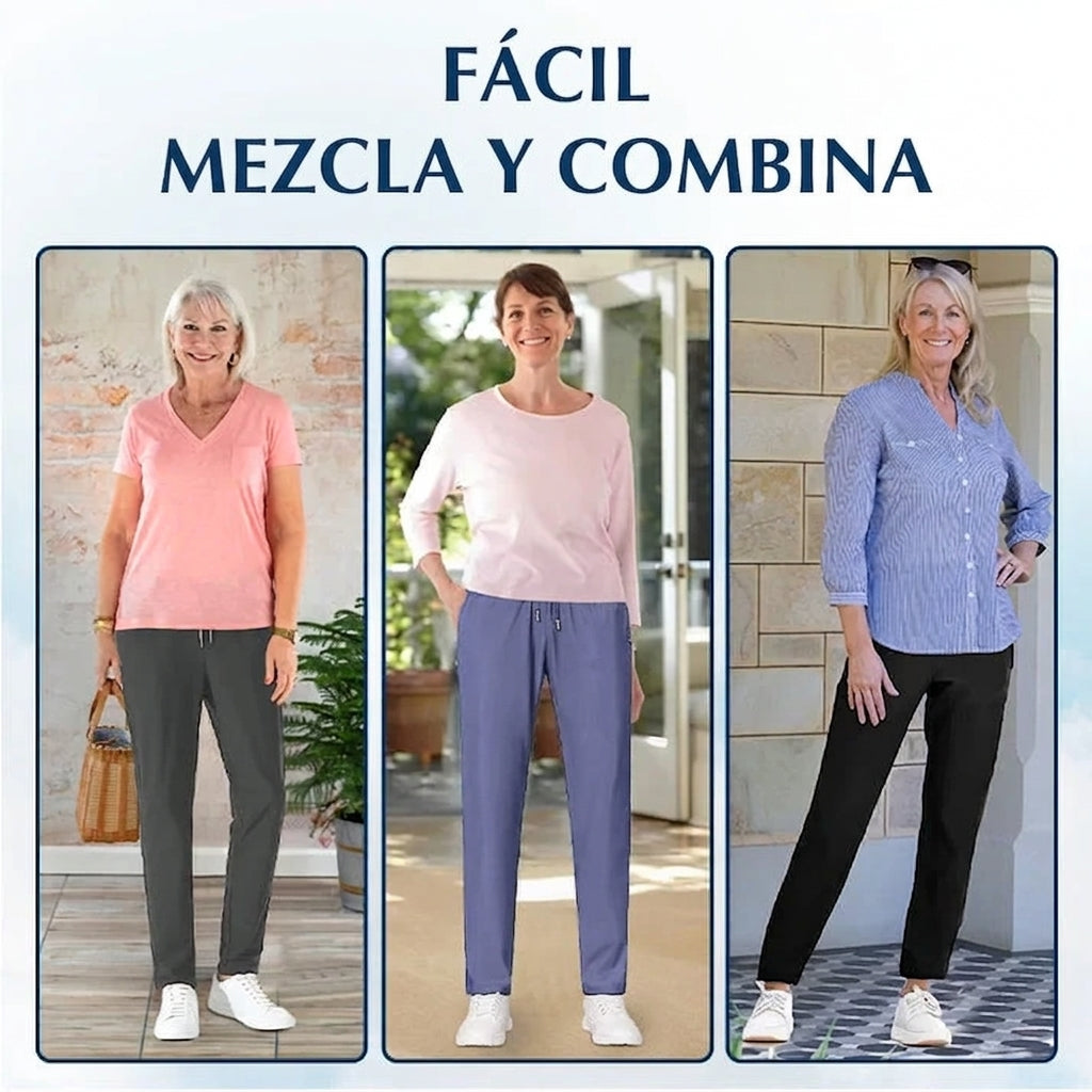 Noa - pantalón casual unisex, extremadamente suave y flexible con caída elegante