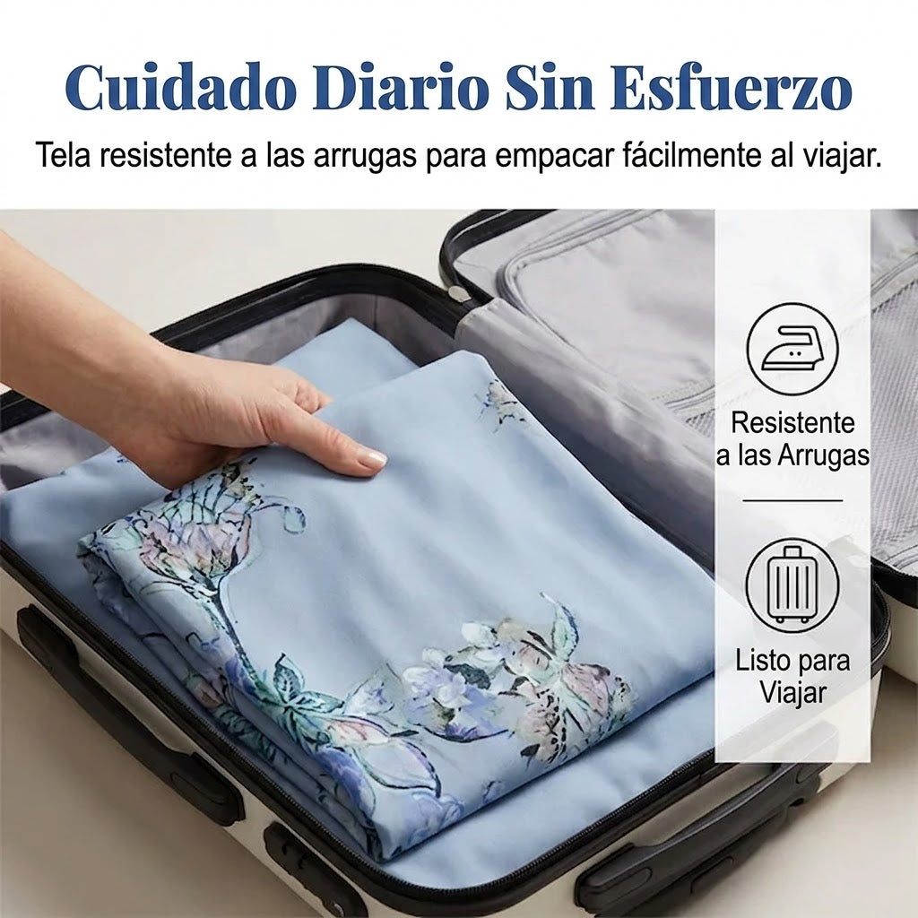 Samira - Pantalón fluido estampado con cordón ajustable