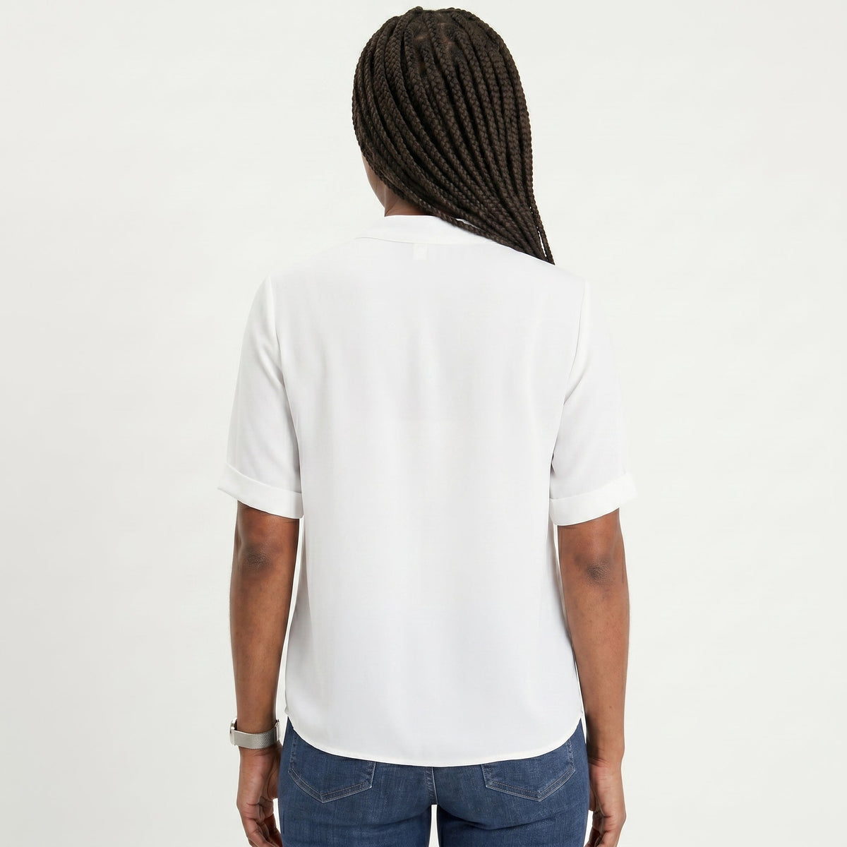 Celia - Blusa Fluida con Escote en V