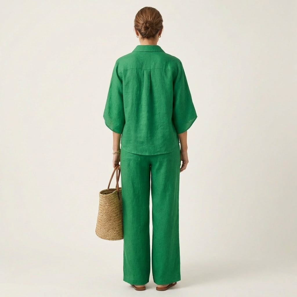 Natalia | Conjunto de Dos Piezas de Lino