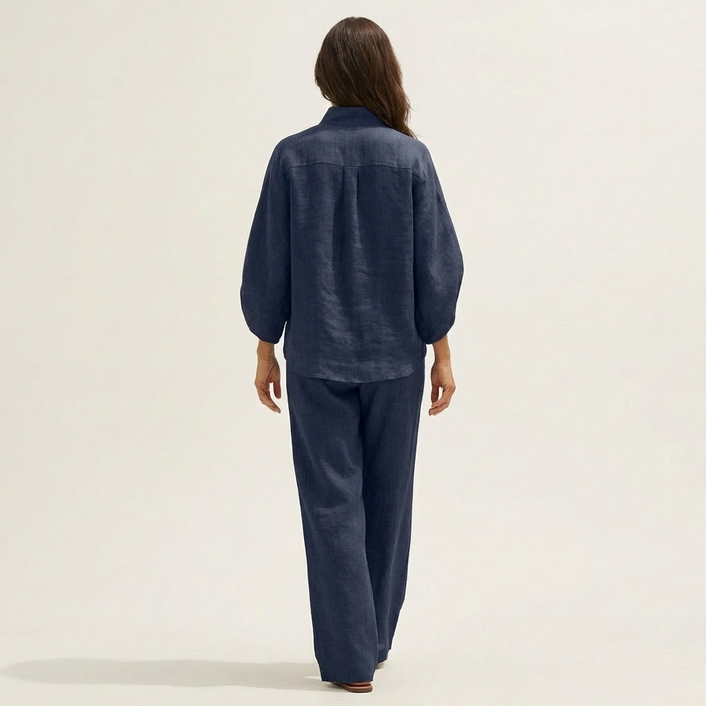 Natalia | Conjunto de Dos Piezas de Lino