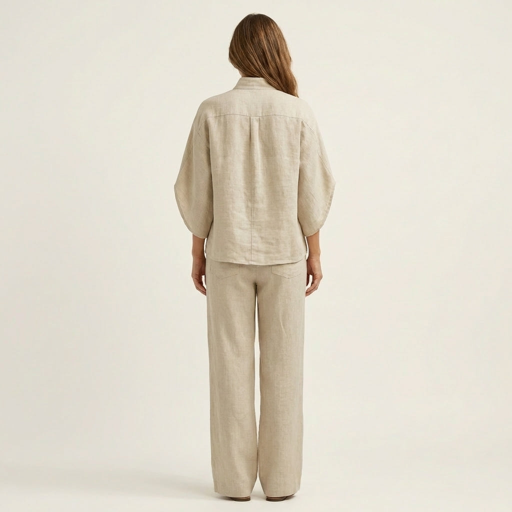 Natalia | Conjunto de Dos Piezas de Lino