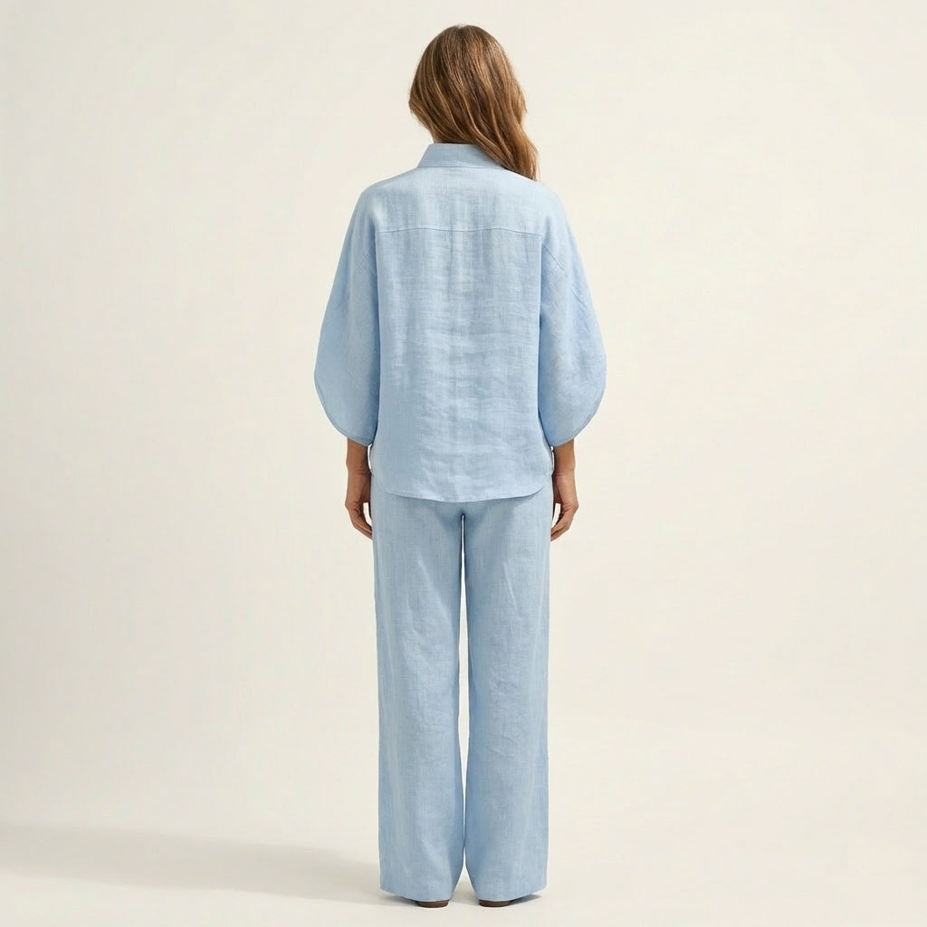 Natalia | Conjunto de Dos Piezas de Lino