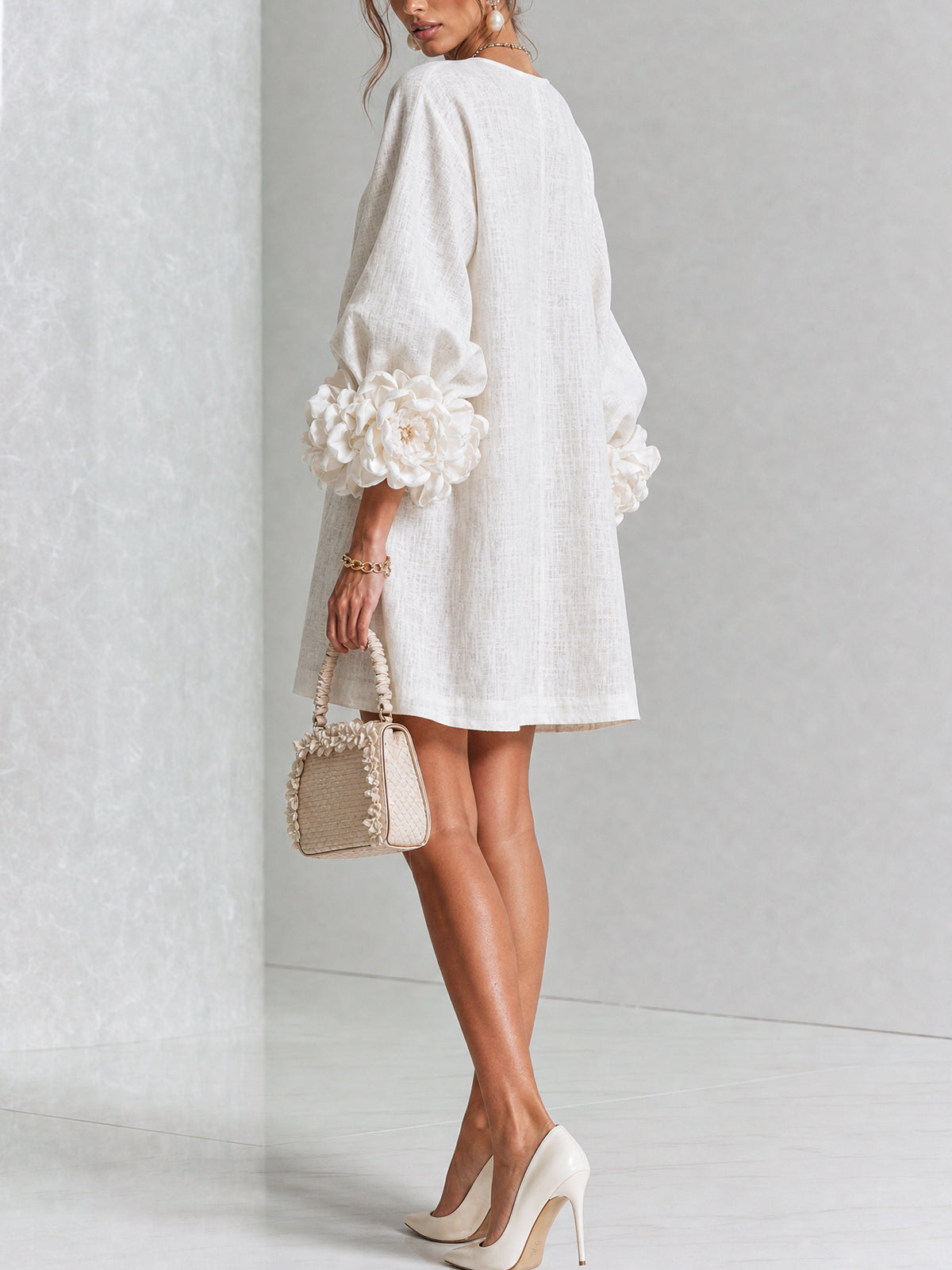 Lucía | Vestido Mini Floral Abotonado