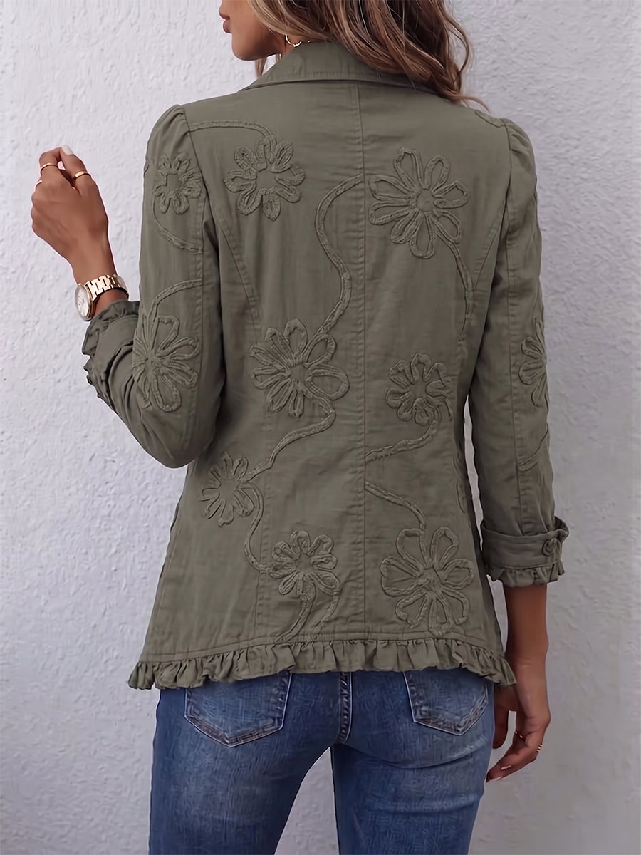 Faustina | Chaqueta Funcional Bordada de Estilo Bohemio