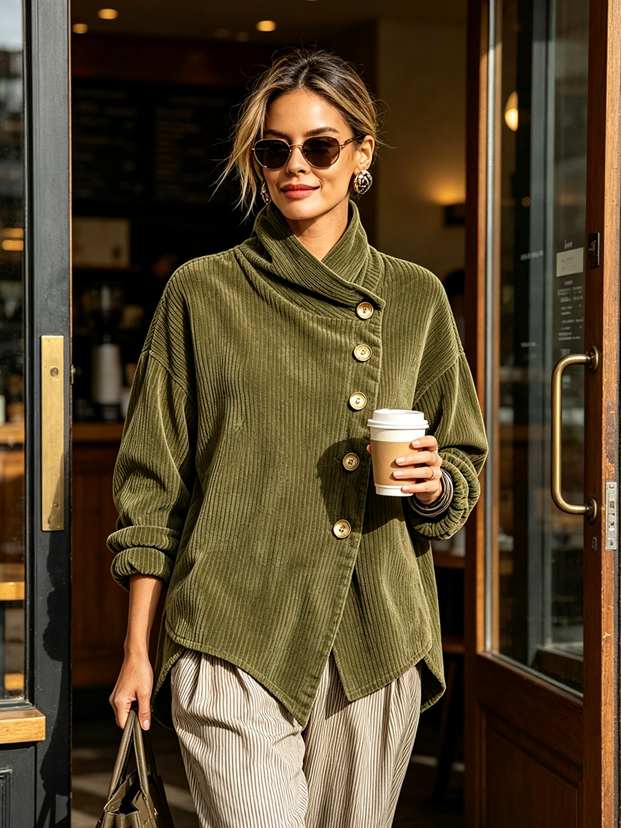 Carmen | Jersey de pana con cuello alto