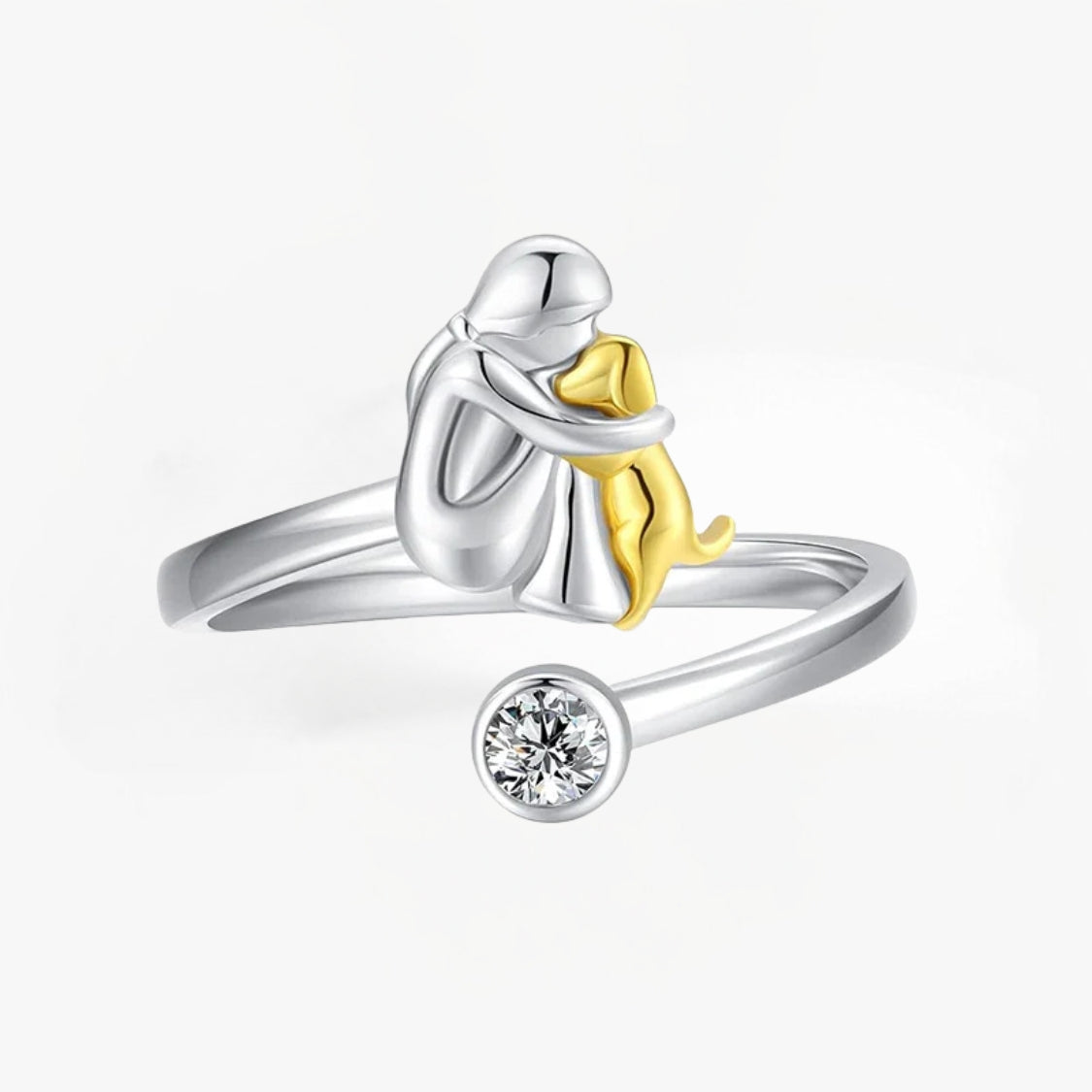 Elisa - Anillo con ícono de perro